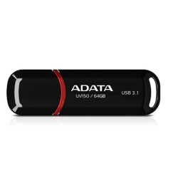 ADATA Flash Disk 64GB UV150, USB 3.1 Dash Drive (R:90 W:20 MB s) černá