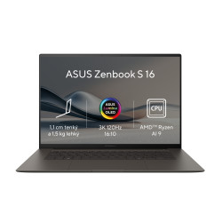 ASUS Zenbook S 16 OLED UM5606WA 16" AI9-HX370 32 GB 1 TB AMD Radeon 890M Graphics Windows 11 Pro Tmavě šedá