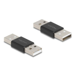 Delock Adaptér měnící „pohlaví“ USB 2.0 Typ-A ze zástrčky na zástrčku, kovový