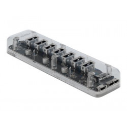 Delock External USB 3.0 Hub with 7 Ports - Rozbočovač - 7 x SuperSpeed USB 3.0 - desktop