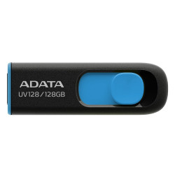 ADATA Flash Disk 128GB UV128, USB 3.1 Dash Drive (R:90 W:40 MB s) černá modrá