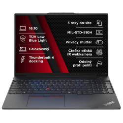 Lenovo ThinkPad E16 Gen 2 (Intel) 16" U7-155U 16 GB 1 TB Intel Graphics 4-Cores iGPU Windows 11 Pro Černá