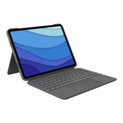 Logitech Combo Touch - Klávesnice a pouzdro - s trackpad - podsvícení - Apple Smart connector - QWERTY - britská - oxfordská šedá - pro Apple 11-inch iPad Pro (1. generace, 2. generace, třetí generace)