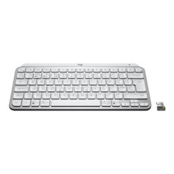 Logitech MX Keys Mini for Business - Klávesnice - podsvícená - bezdrátový - Bluetooth LE - QWERTY - Mezinárodní angličtina - bledě šedá