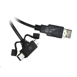 PREMIUMCORD Kabel USB 2.0 A - microUSB miniUSB 5pin 2m (F F)