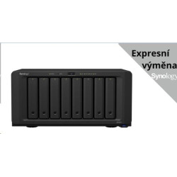 Synology DS1821+ DiskStation (4C Ryzen V1500B 2,2GHz 4GBRAM 8xSATA 2xM.2 4xUSB3.2 2xeSATA 4xGbE 1xPCIe)