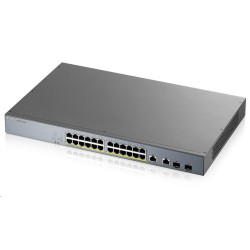 Zyxel GS1350-26HP 26 Port smart managed CCTV PoE switch, long range, 375W, 24x GbE, 2x combo RJ45 SFP