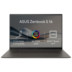 ASUS Zenbook S 16 OLED UM5606WA 16" AI9-HX370 32 GB 1 TB AMD Radeon 890M Graphics Windows 11 Pro Tmavě šedá