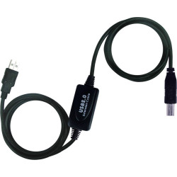 PremiumCord USB 2.0 repeater a propojovací kabel (A M-B M) 10m černý