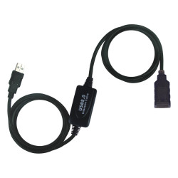 PremiumCord USB 2.0 repeater a prodlužovací kabel (A M-A F) 10m černý