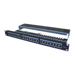 DATACOM Patch panel 19" STP 24 port CAT6 LSA 1U BK (3x8p) VL