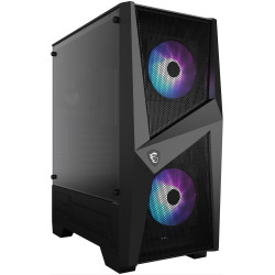 MSI skříň MAG FORGE 100R bez zdroje levé temperované sklo 2x 120 mm A-RGB fan 2x USB3.0 1x 120 mm fan černá