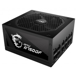 MSI zdroj MPG A750GF 750W ATX akt. PFC 10 let celková záruka 140mm ventilátor modulární kabeláž 80PLUS Gold