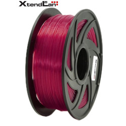 XtendLAN PLA filament 1,75mm průhledný červený 1kg