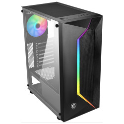 MSI skříň MAG VAMPIRIC 100R bez zdroje temperované sklo 1x RGB 120 mm fan 1x USB3.0 2x USB2.0 černá