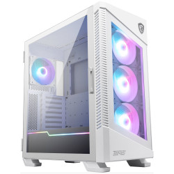 MSI skříň MPG VELOX 100R WHITE bez zdroje levé temperované sklo 4x ARGB 120 mm fan 1x USB3.1 Type-C 2x USB3.0 bílá