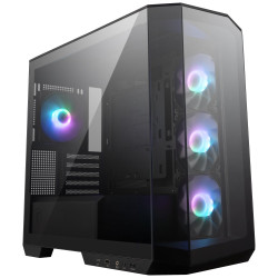 MSI skříň MAG PANO M100R PZ Black bez zdroje levé a přední sklo 4x 120 mm A-RGB fan 1x USB-C 1x USB3.2 černá