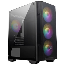 MSI skříň MAG FORGE M100A bez zdroje levé temperované sklo 4x 120 mm A-RGB fan 1x USB3.2 černá