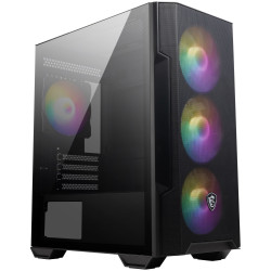 MSI skříň MAG FORGE M100R bez zdroje levé temperované sklo 4x 120 mm A-RGB fan 1x USB3.2 černá