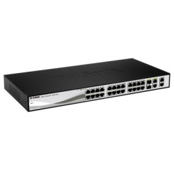 D-Link DGS-1210-28P L2 L3 Smart+ PoE switch, 24x GbE PoE+, 4x RJ45 SFP, PoE 193W