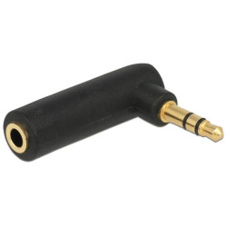 Delock audio adaptér stereo jack 3,5 mm 3 pin samec na samici pravoúhlou