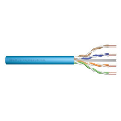 DIGITUS Instalační kabel CAT 6A U-UTP, 500 MHz Eca (EN 50575), AWG 23 1, 500 m buben, simplex, barva modrá