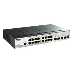 D-Link DGS-1510-20 20-Port Gigabit Stackable SmartPro Switch including 2 SFP ports and 2 x 10G SFP+ ports- 16 x 10 10 