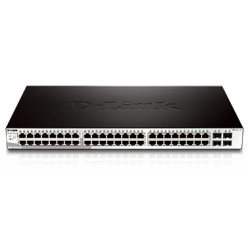 D-Link DGS-1210-52MP L2 L3 Smart+ PoE switch, 48x GbE PoE+, 4x RJ45 SFP, PoE 370W