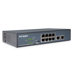 DIGITUS 8 Port Fast Etherent PoE Switch + 2 Uplinks