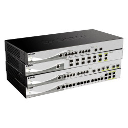 D-Link DXS-1210-12SC 12 Port Smart Managed Switch including 10x10 SFP+ ports & 2 x Combo 10GBase-T SFP+ uplink ports