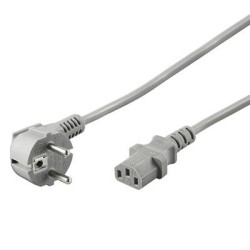 PremiumCord napájecí kabel 240V, délka 2m CEE7 pravoúhlý IEC C13 šedý