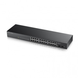 Zyxel GS1900-24, 24-port GbE L2 Smart Switch, rackmount, fanless