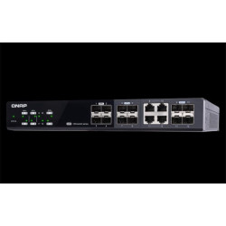 QNAP QSW-M1204-4C: 12x 10G port SFP+ (8x SFP+ a 4x kombinované SFP+ RJ-45)