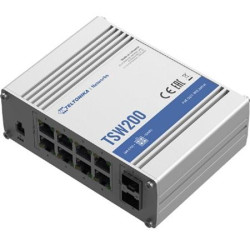 Teltonika PoE+ Unmanaged Switch 8, 10 100 1000, 2x SFP ports - TSW200