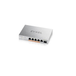 Zyxel XMG-105 5 Ports 2,5G + 1 SFP+, 4 ports 70W total PoE++ Desktop MultiGig unmanaged Switch