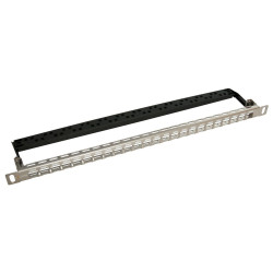 Univerzální modulární neosazený patch panel Solarix 24 portů 0,5U SX24HDM-0-STP-SL-UNI