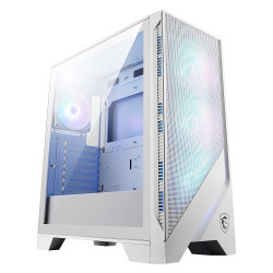 MSI skříň MAG FORGE 320R AIRFLOW WHITE bez zdroje bílý levé temperované sklo 4x 120 mm A-RGB fan 2x USB3.2 černá