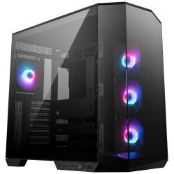 MSI skříň MAG PANO 100R PZ Black bez zdroje levé a přední sklo 4x 120 mm A-RGB fan 1x USB-C 1x USB3.2 černá