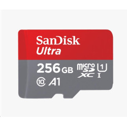 SanDisk MicroSDXC karta 256GB Ultra (100MB s, Class 10, Android) + adaptér