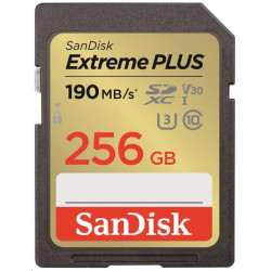 SanDisk SDXC karta 256GB Extreme PLUS (R 190 MB s W130 MB s Class 10, UHS-I U3 V30)