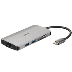 D-Link DUB-M810 8-in-1 USB-C Hub with HDMI Ethernet Card Reader Power Delivery