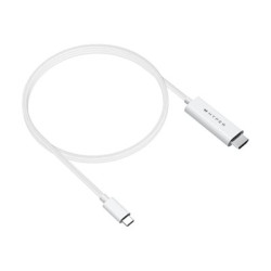 HyperDrive - Kabel adaptéru - 24 pin USB-C s piny (male) do HDMI s piny (male) - 2.5 m - bílá - podpora 4K60Hz, podpora režimu DP Alt