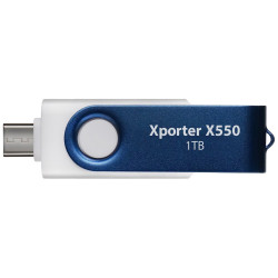 PATRIOT Xporter X550 1TB USB Typ-A + USB Typ-C USB 3.2 Gen 1 bílo-modrá