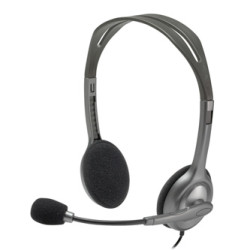 Logitech Stereo H110, sluchátka s mikrofonem, šedá