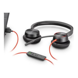 Poly Blackwire C5220 - Blackwire 5200 series - náhlavní souprava - náhlavní - kabelové - 3.5 mm jack, USB-C - černá - Certified for Skype for Business, certifikováno pro Microsoft Teams, certifikováno Avaya, Cisco Jabber Certified