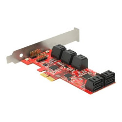 Delock - Řadič úložiště - 10 Kanál - SATA 6Gb s - nízký profil - PCIe 2.0 x2