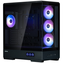 Zalman skříň P50 DS Middle Tower 4x120mm ARGB fan 2x USB 3.0 USB-C panoramatická černá