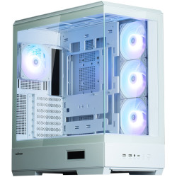 Zalman skříň P50 DS Middle Tower 4x120mm ARGB fan 2x USB 3.0 USB-C panoramatická bílá