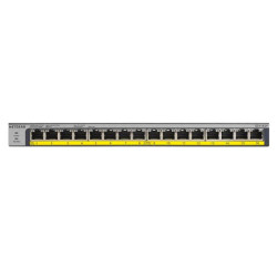 NETGEAR 16PT POE GIGABIT UNMANAGED SWCH, GS116LP