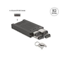 Delock 3.5” Mobilní rack pro 4 x SSD M.2 NVMe s konektorem OcuLink SFF-8612